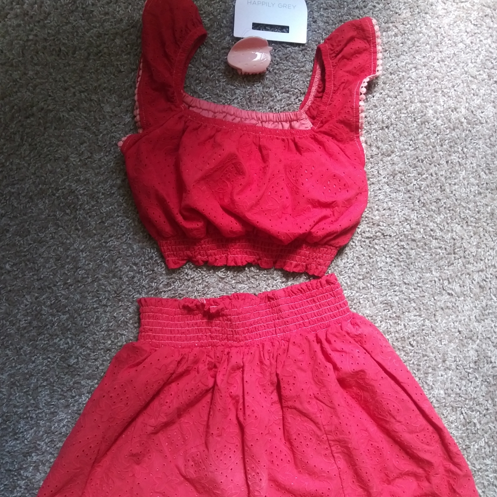 Women's Red Strawberry Skirt